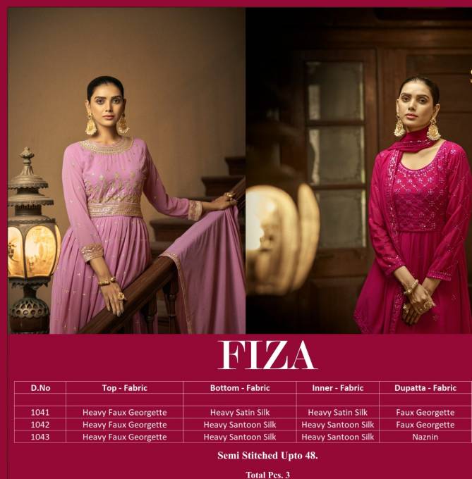 Fiza By Fk Fashion 1041 To 1043 Gown Catalog